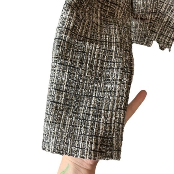 Mango Suit Blazer Gold Gray Size Medium - Picture 3 of 5